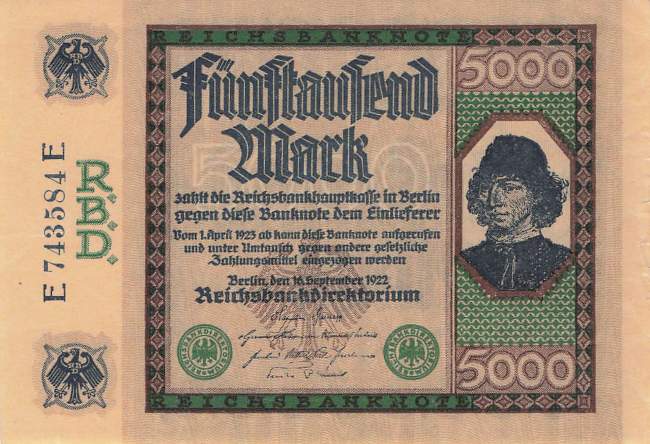 5000 Mark 1922 ro.76 E